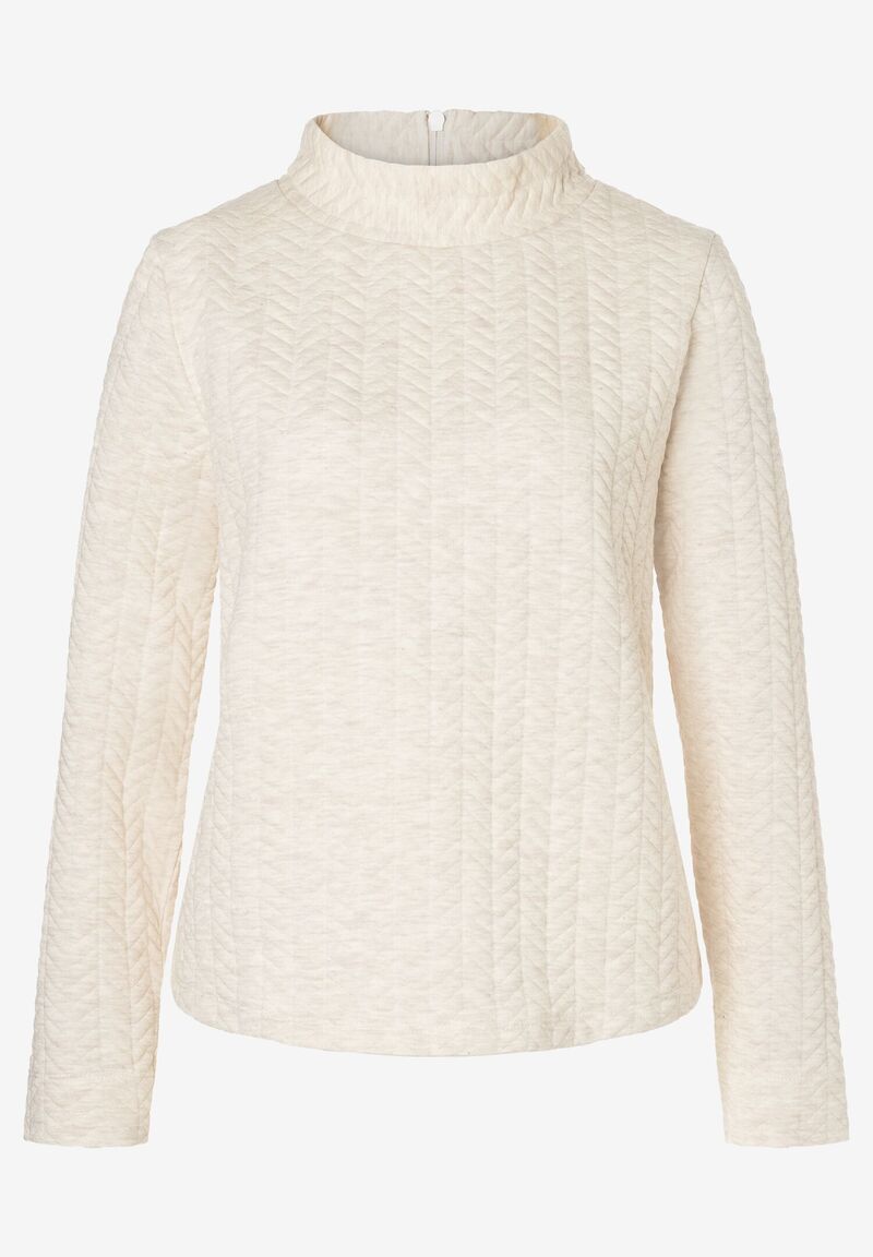 Struktur-Sweatshirt  creme melange  Winter-Kollektion