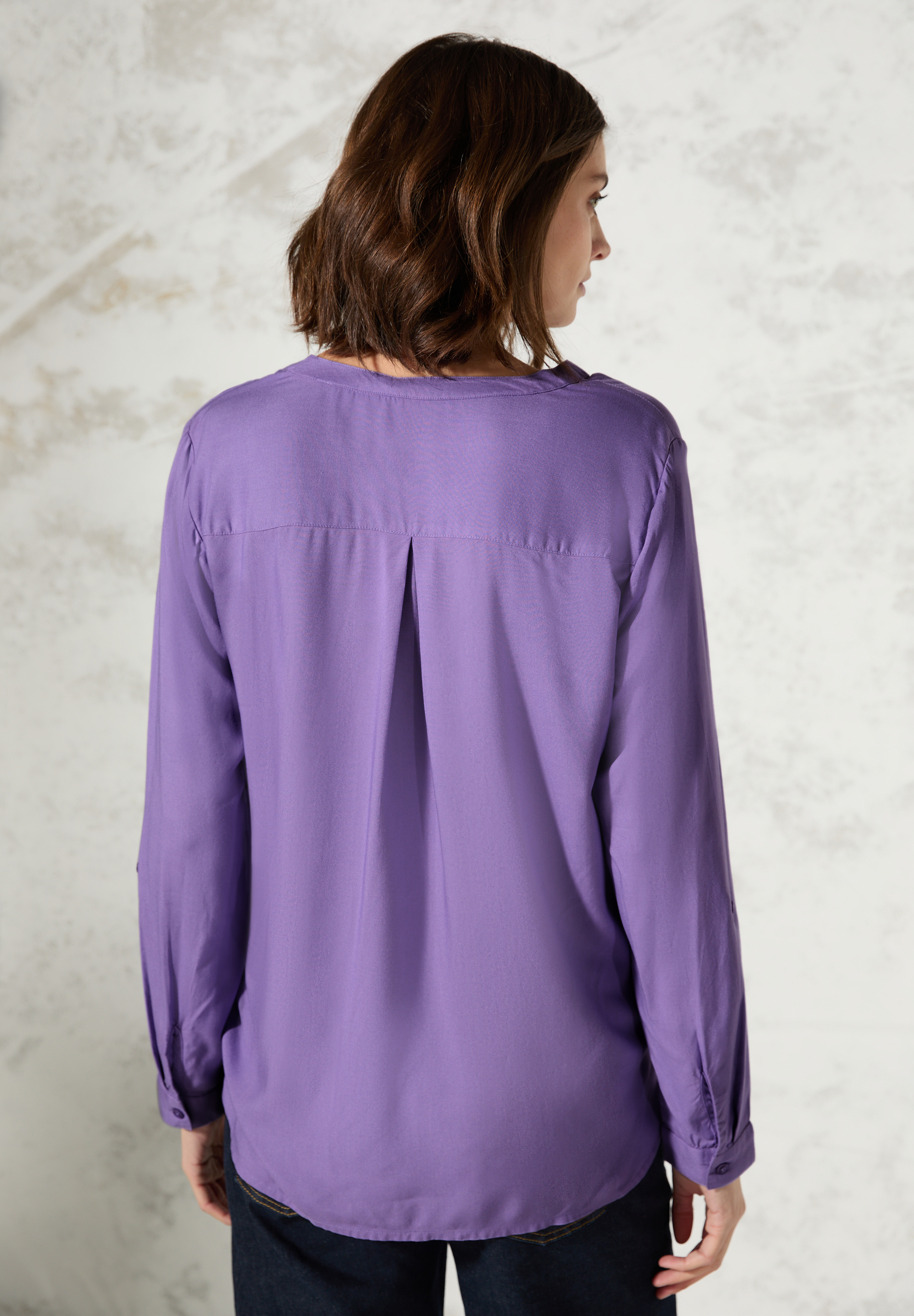 Bluse in Unifarbe