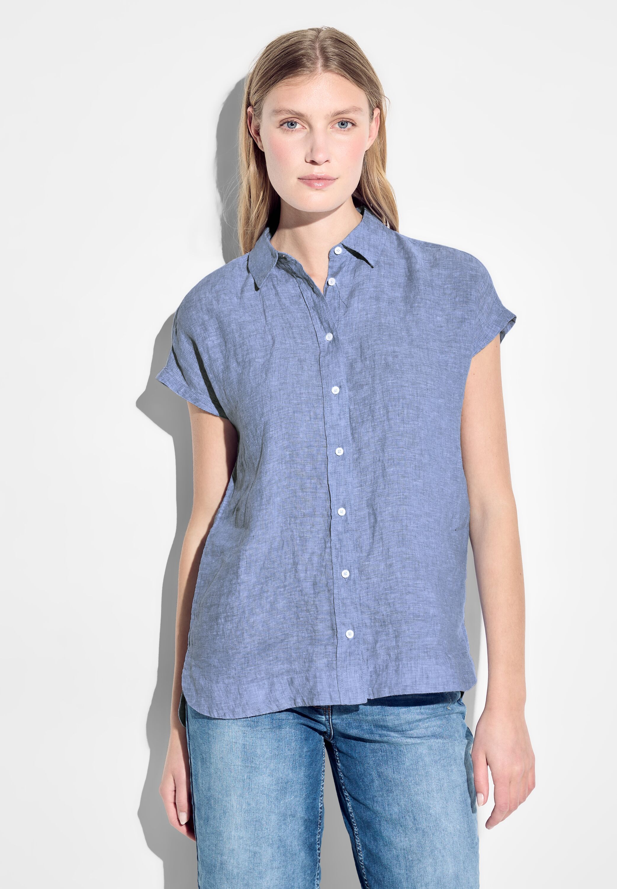 Chambray Leinenbluse