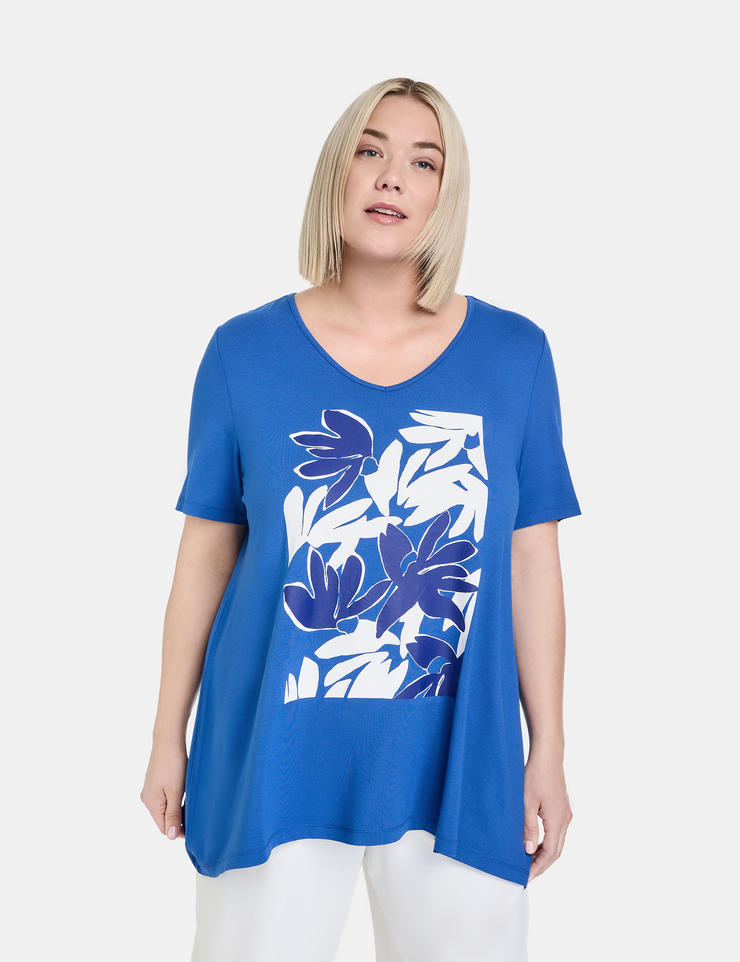 T-Shirt mit floralem Frontprint