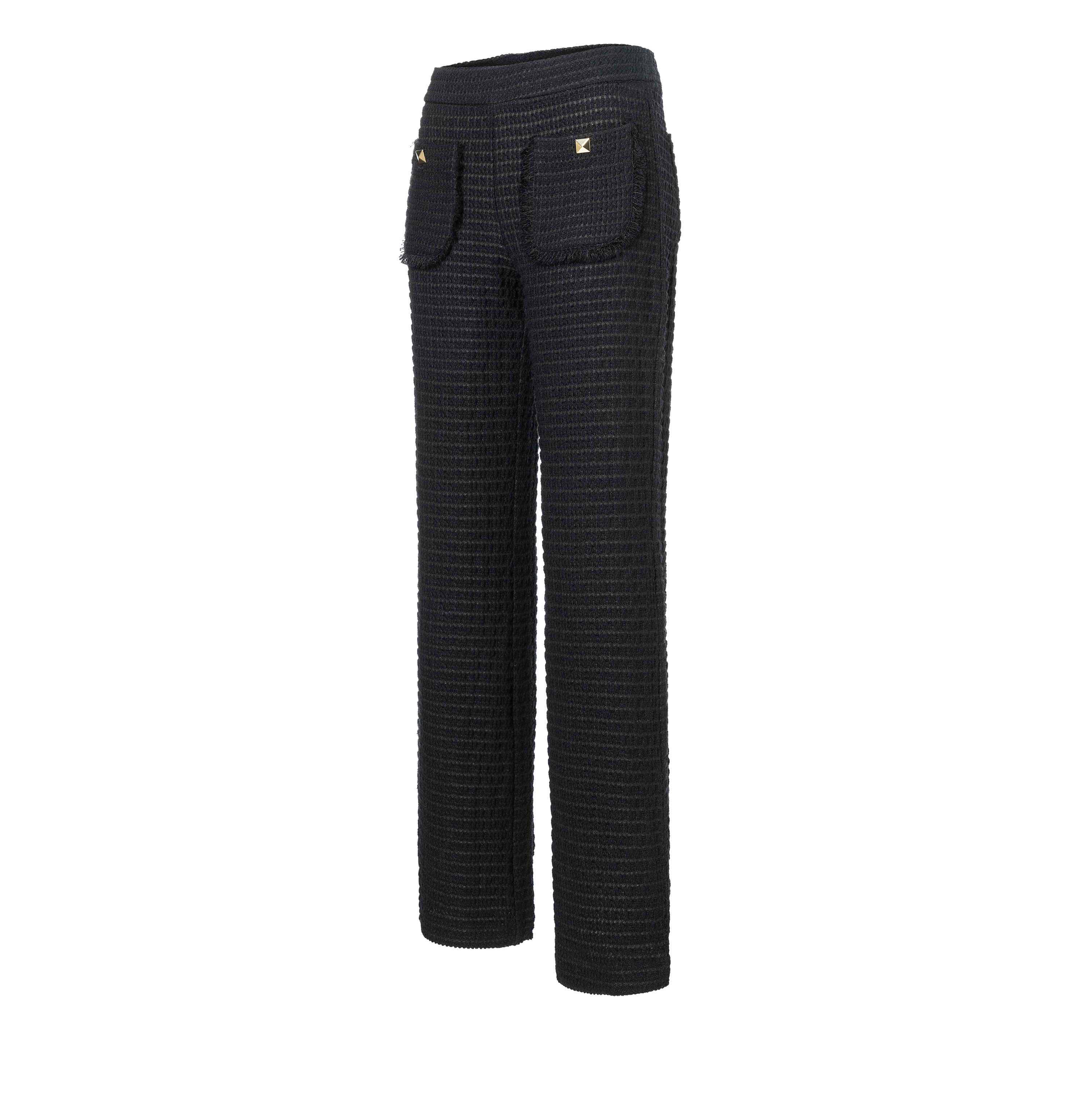 MAC JEANS - WIDELEG pocket fringe, Bouclé