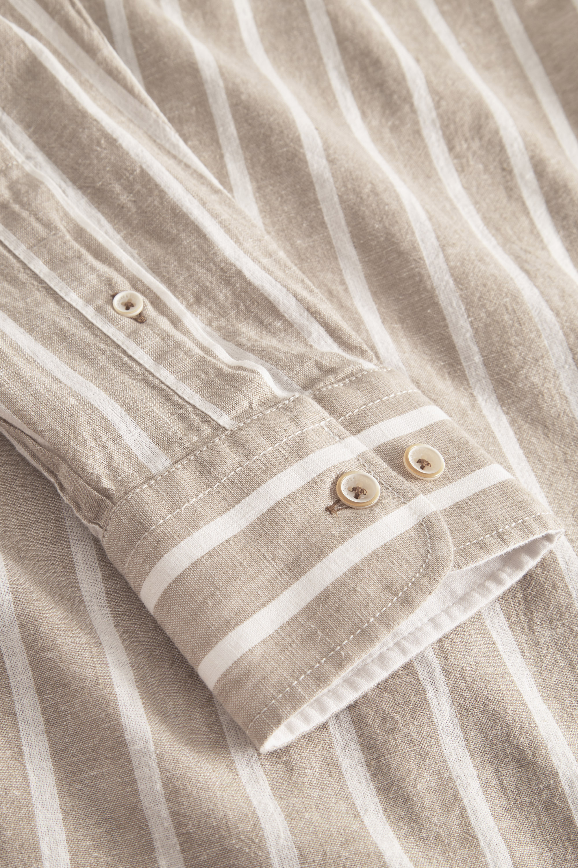 Shirt-Linen Blend Stripes