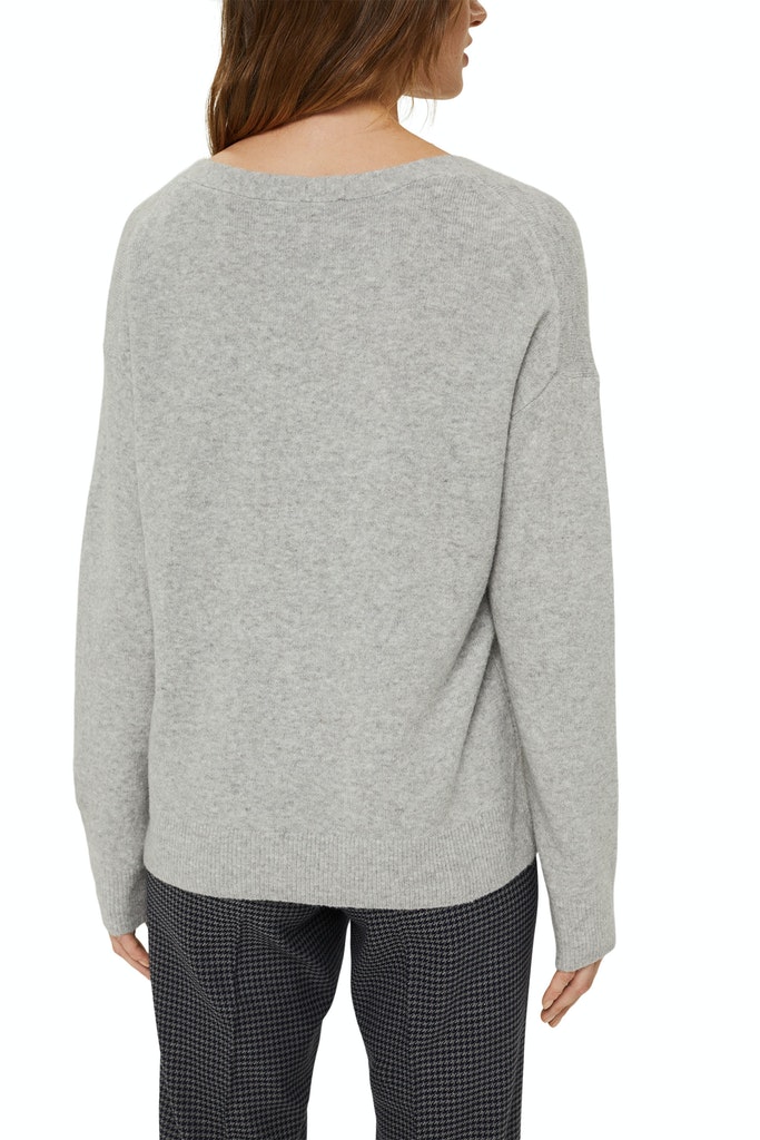 Mit Wolle: V-Neck-Pullover