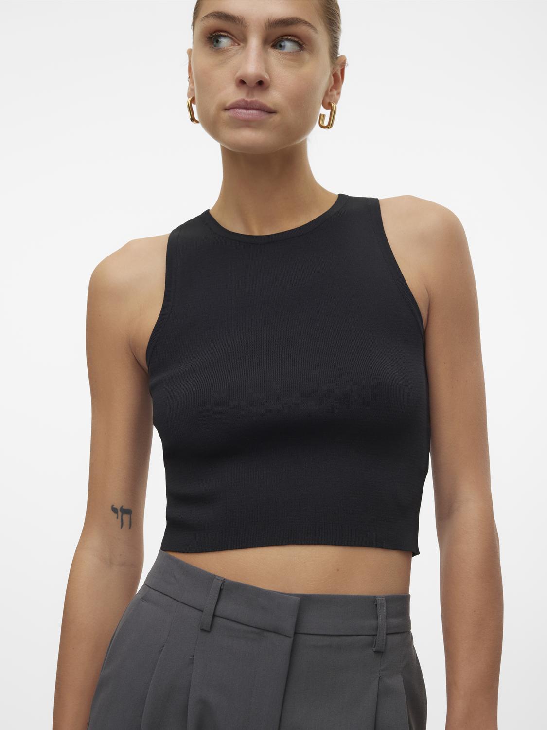 VMGINNY SL O-NECK CROP TOP NOOS