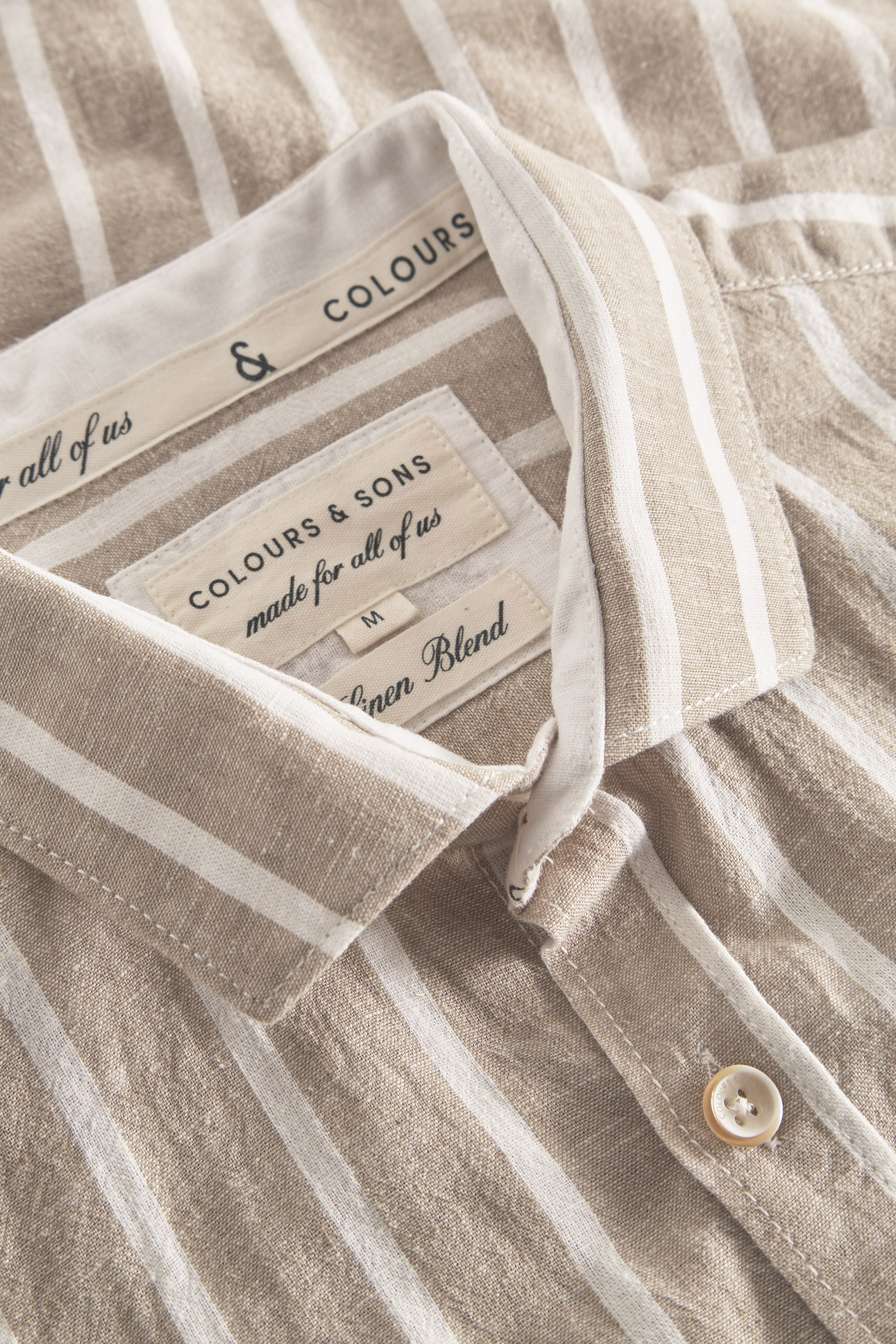 Shirt-Linen Blend Stripes