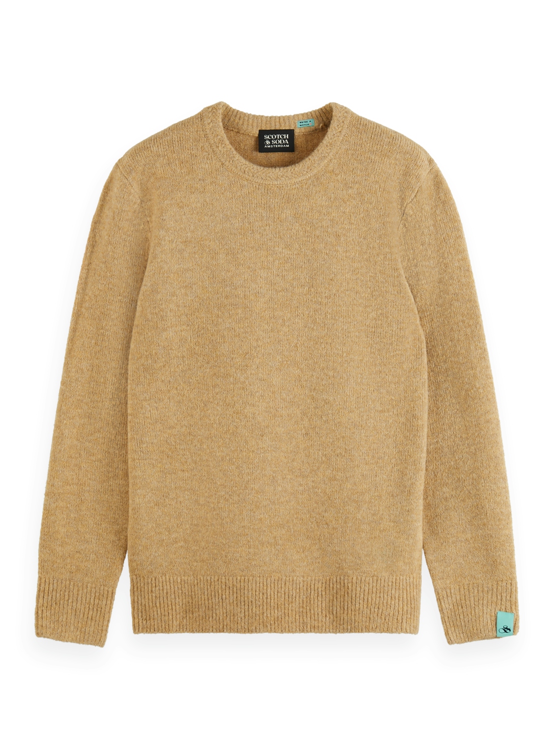 Regular fit softy-knit melange pull