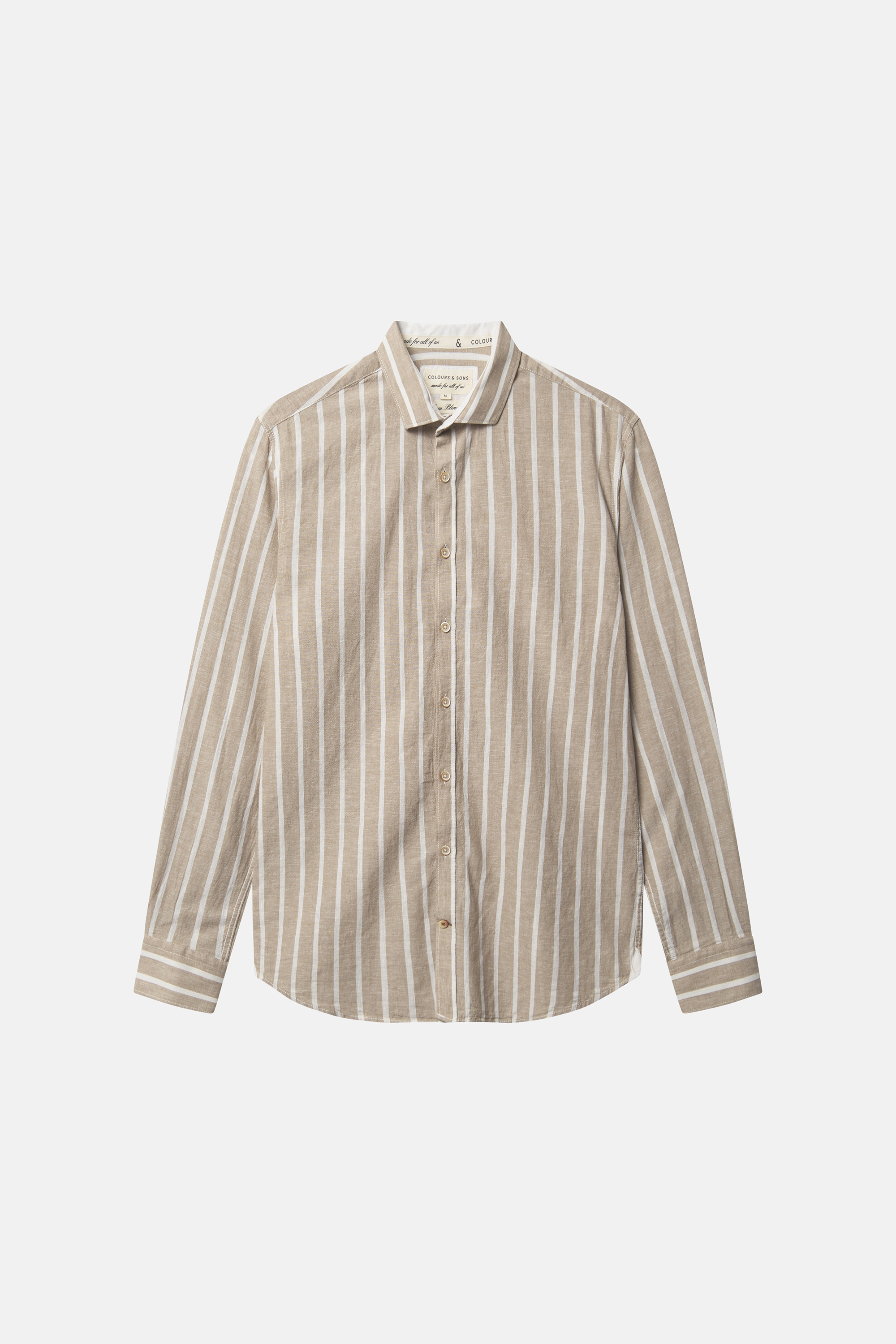 Shirt-Linen Blend Stripes