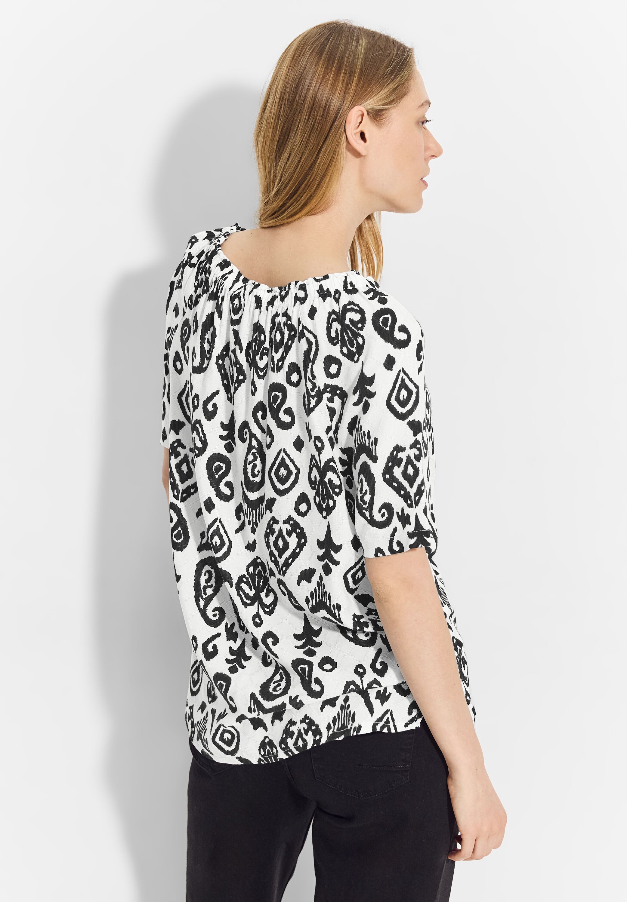 Print Carmen Bluse