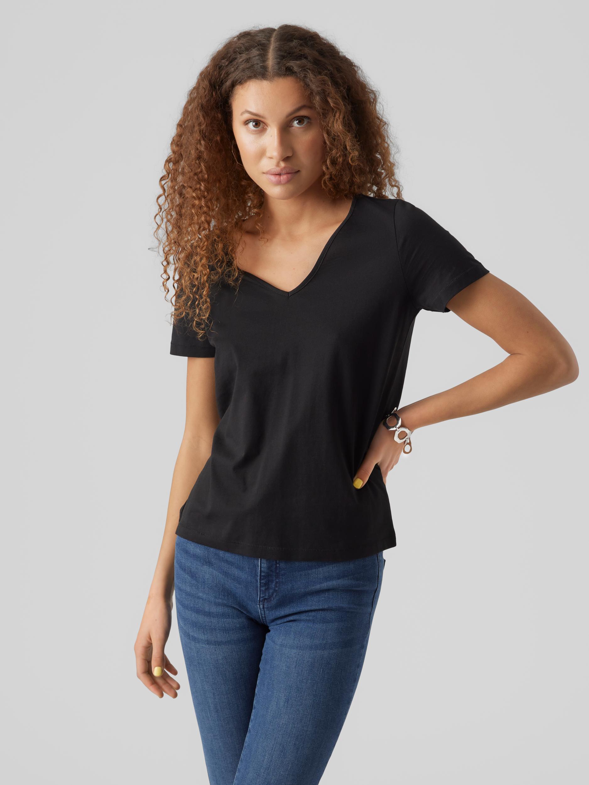 VMPAULA S/S V-NECK T-SHIRT  NOOS