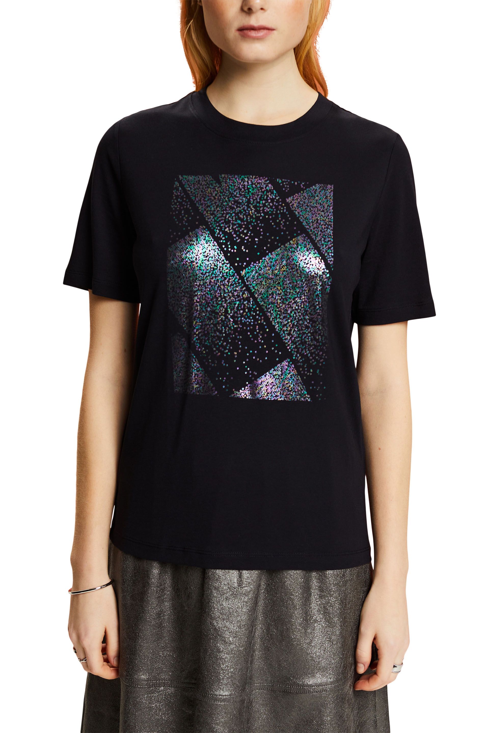 T-Shirt mit holografischem Print