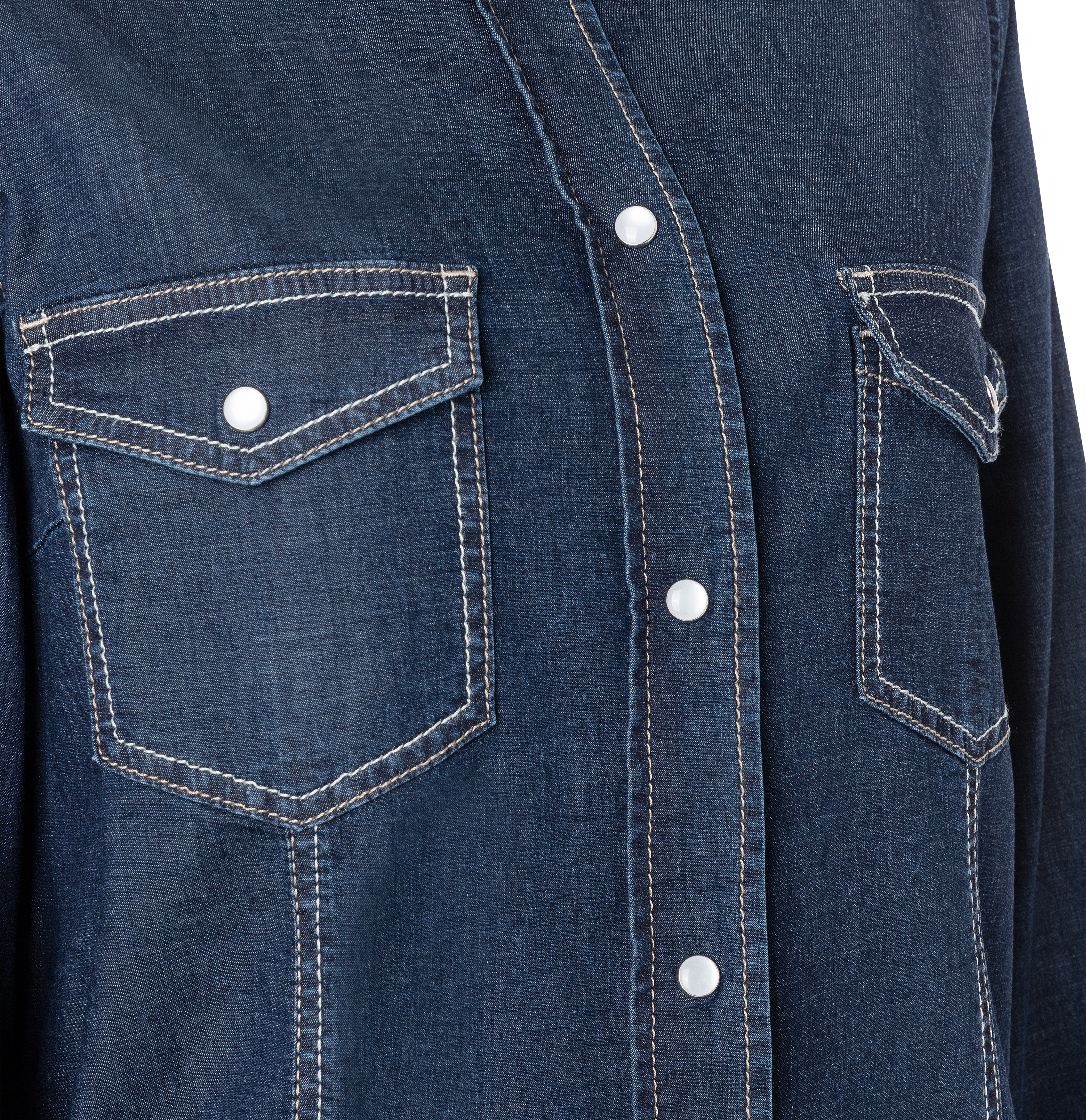 MAC JEANS - DENIM SHIRT, Fluid Denim