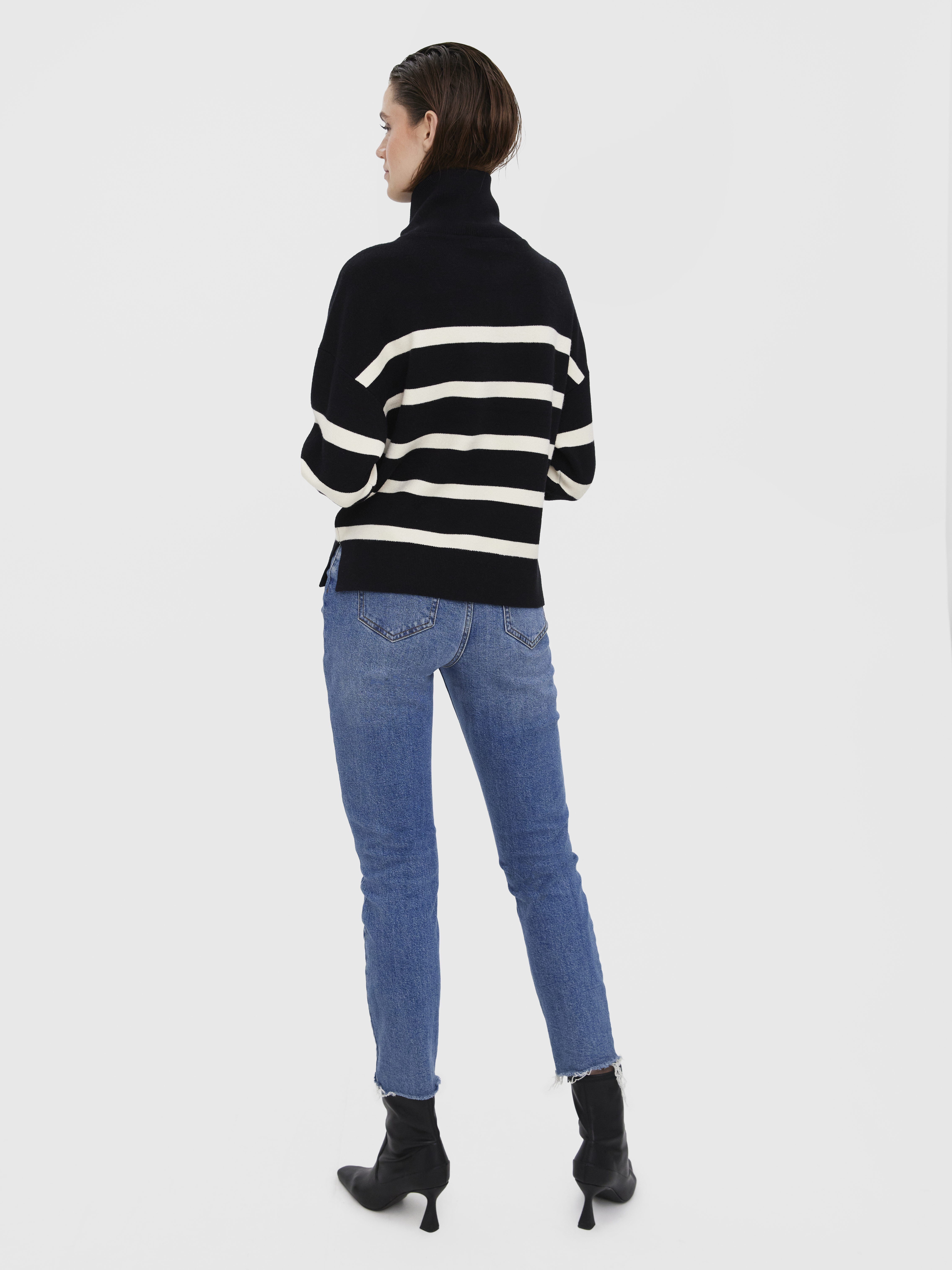 VMSABA STRIPE LS HIGHNECK BLOUSE GA NOOS