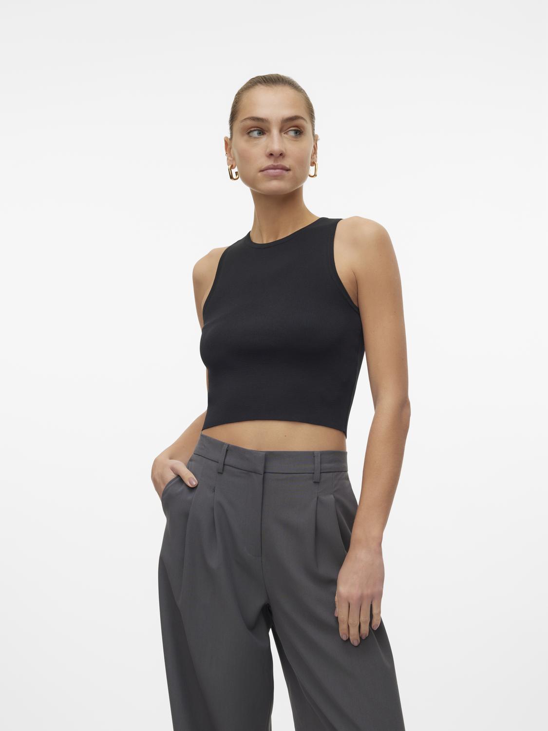 VMGINNY SL O-NECK CROP TOP NOOS