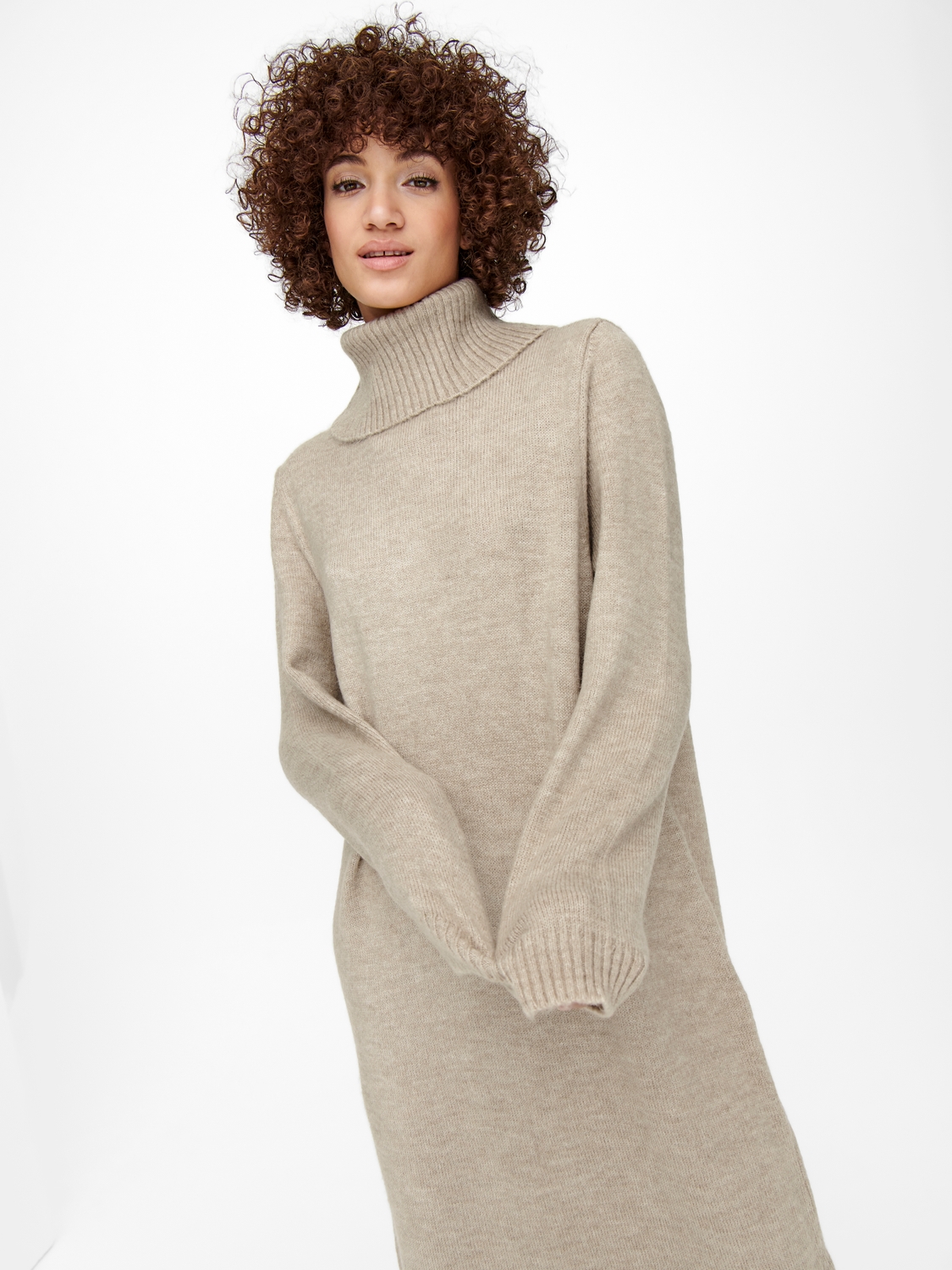 ONLBRANDIE L/S ROLL NECK DRESS KNT NOOS