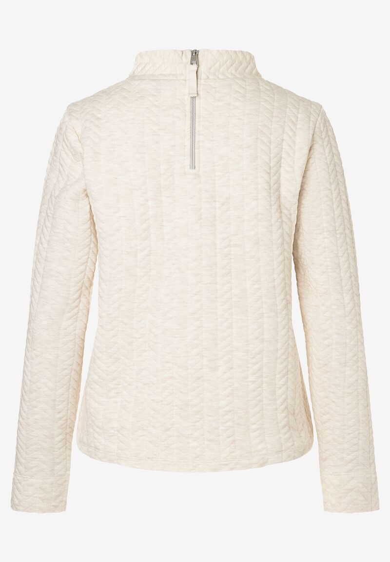 Struktur-Sweatshirt  creme melange  Winter-Kollektion