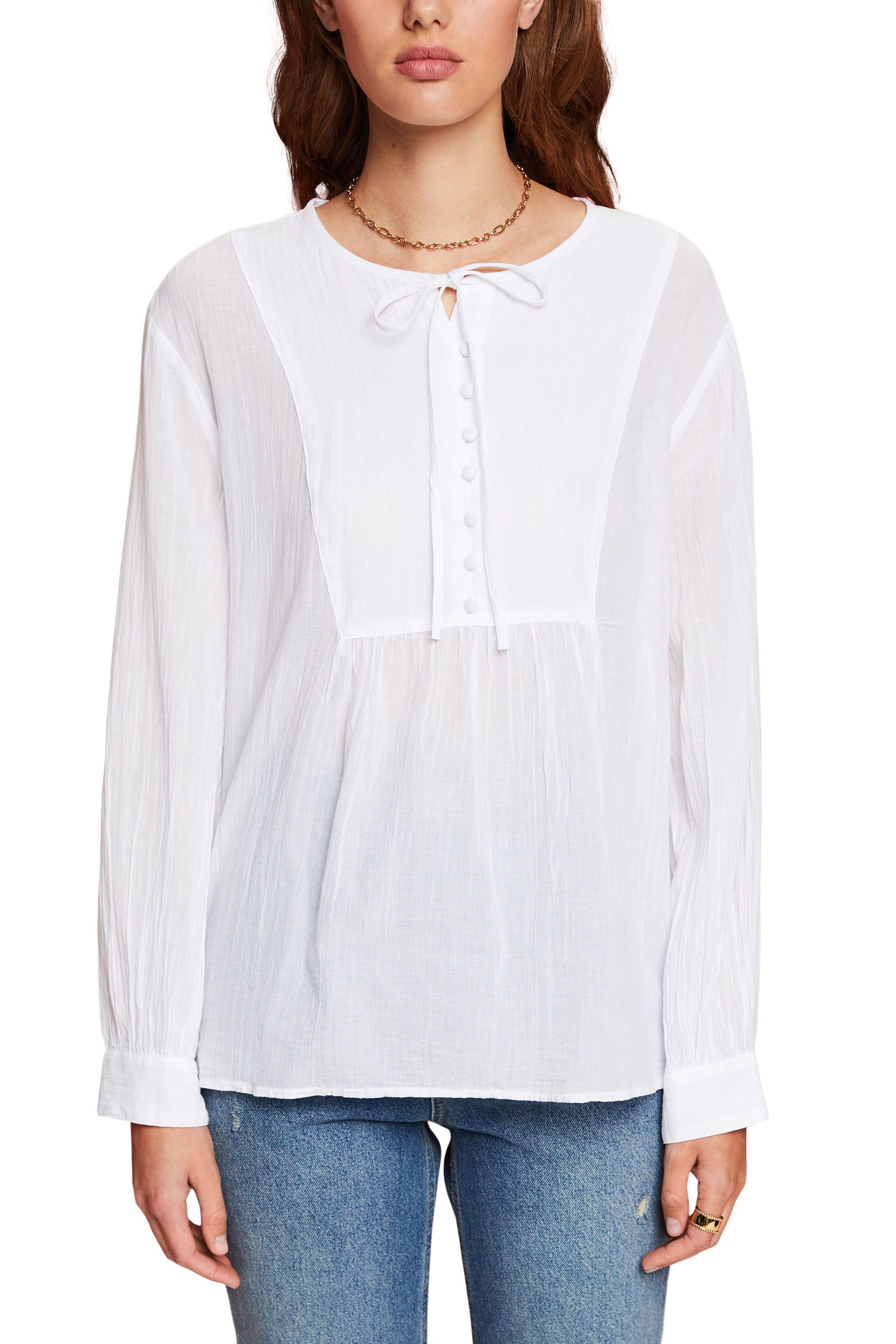 Women Blouses woven long sleeve