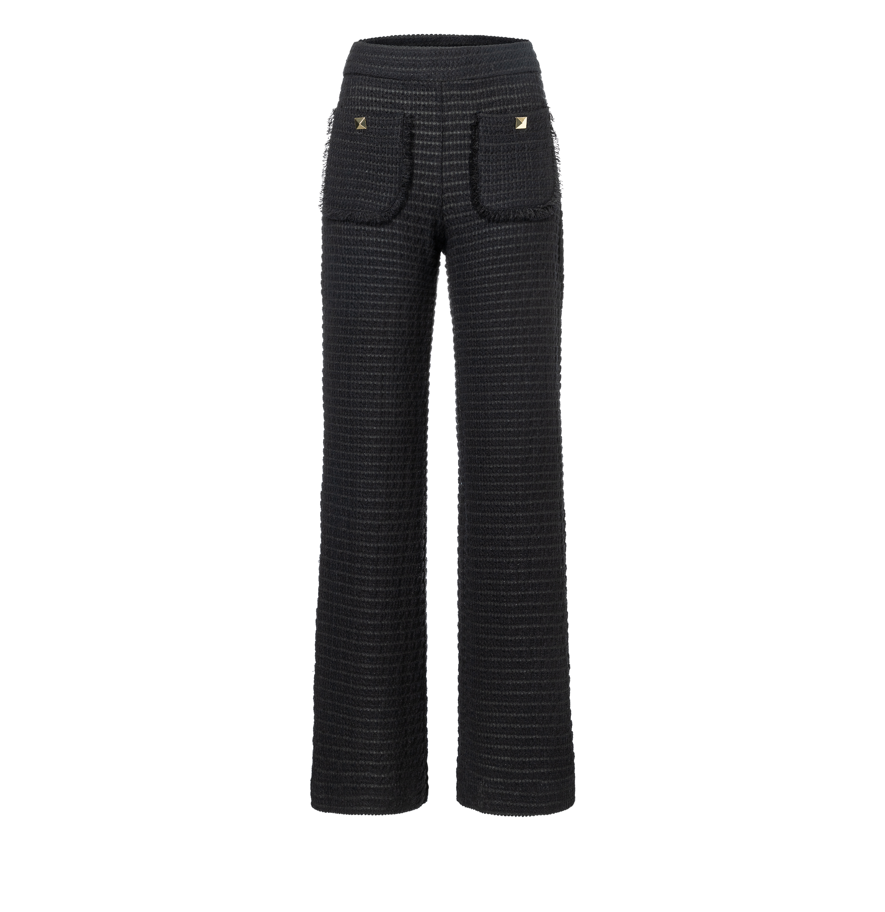 MAC JEANS - WIDELEG pocket fringe, Bouclé